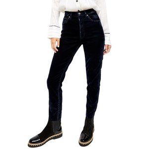 New Free People Velveteen sz 26 sz 2 High Waist Pa